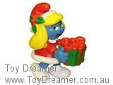 Christmas Smurfette with Gift
