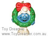 Smurf with Christmas Wreath - Genuine