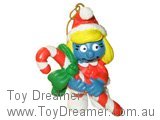 Christmas Smurfette with Candy Cane