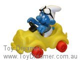 Smurf in Yellow Car