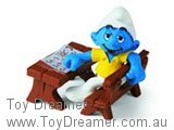 Slouching Smurf at School Desk (Boxed)